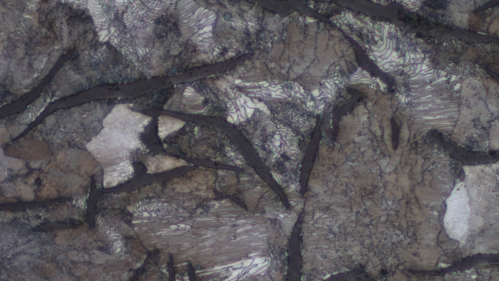Close Up Microstructure of Metallic Alloy