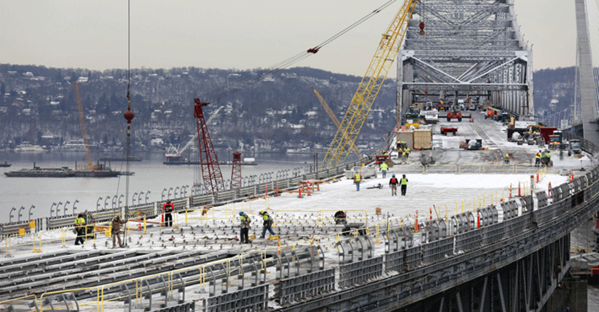 Structural fasteners like structural bolts and tension control bolts being installed in a bridge Structural fasteners like structural bolts and tension control bolts being installed in a bridge
