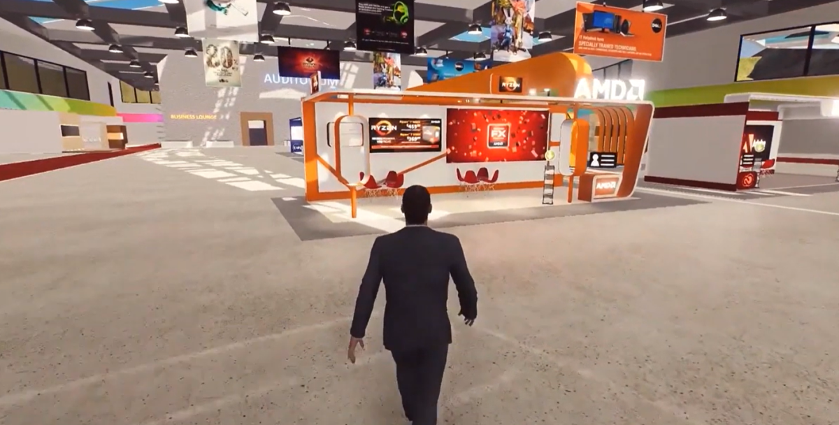 Avatar Walking Virtual Trade Show