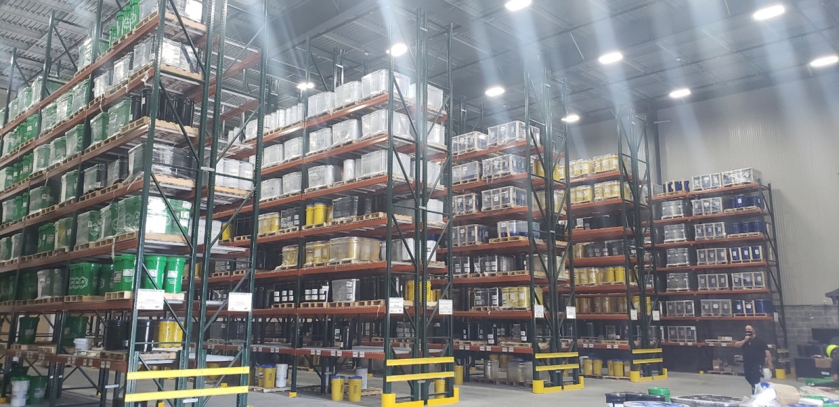 Inside of Weinstock Bros. Warehouse