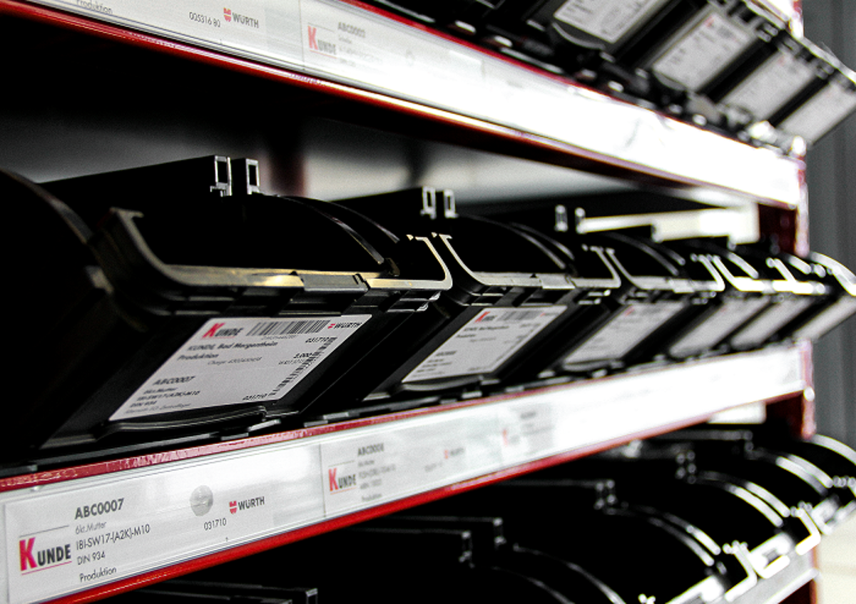 Würth's 2-bin Kanban system for managing industrial fastener inventory Würth's 2-bin Kanban system for managing industrial fastener inventory
