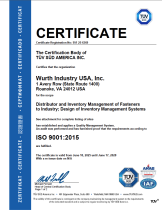 ISO 9001:2015 Würth Industry USA