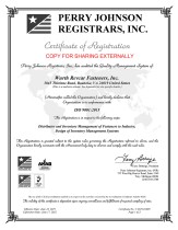 ISO 9001 2015 Certification Wurth Revcar Fasteners, Inc.